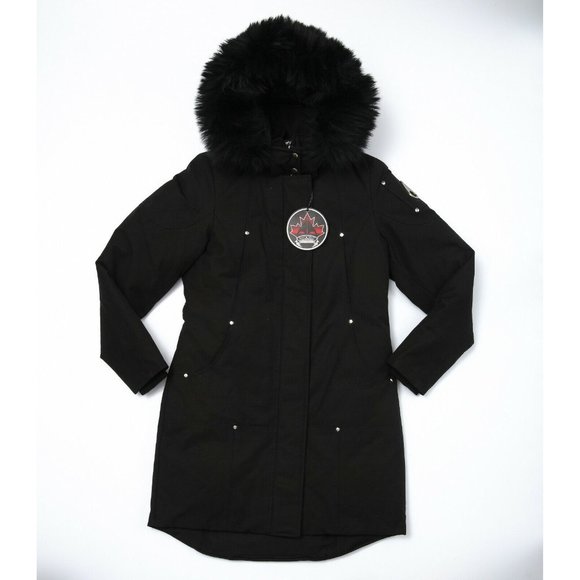 Moose Knuckles Shearling Stirling Black Parka - Picture 2 of 6